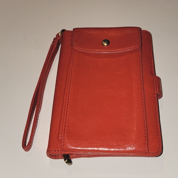 HOBO LEATHER WRISTLET/CELL CASE WALLET - Picture 2 of 11